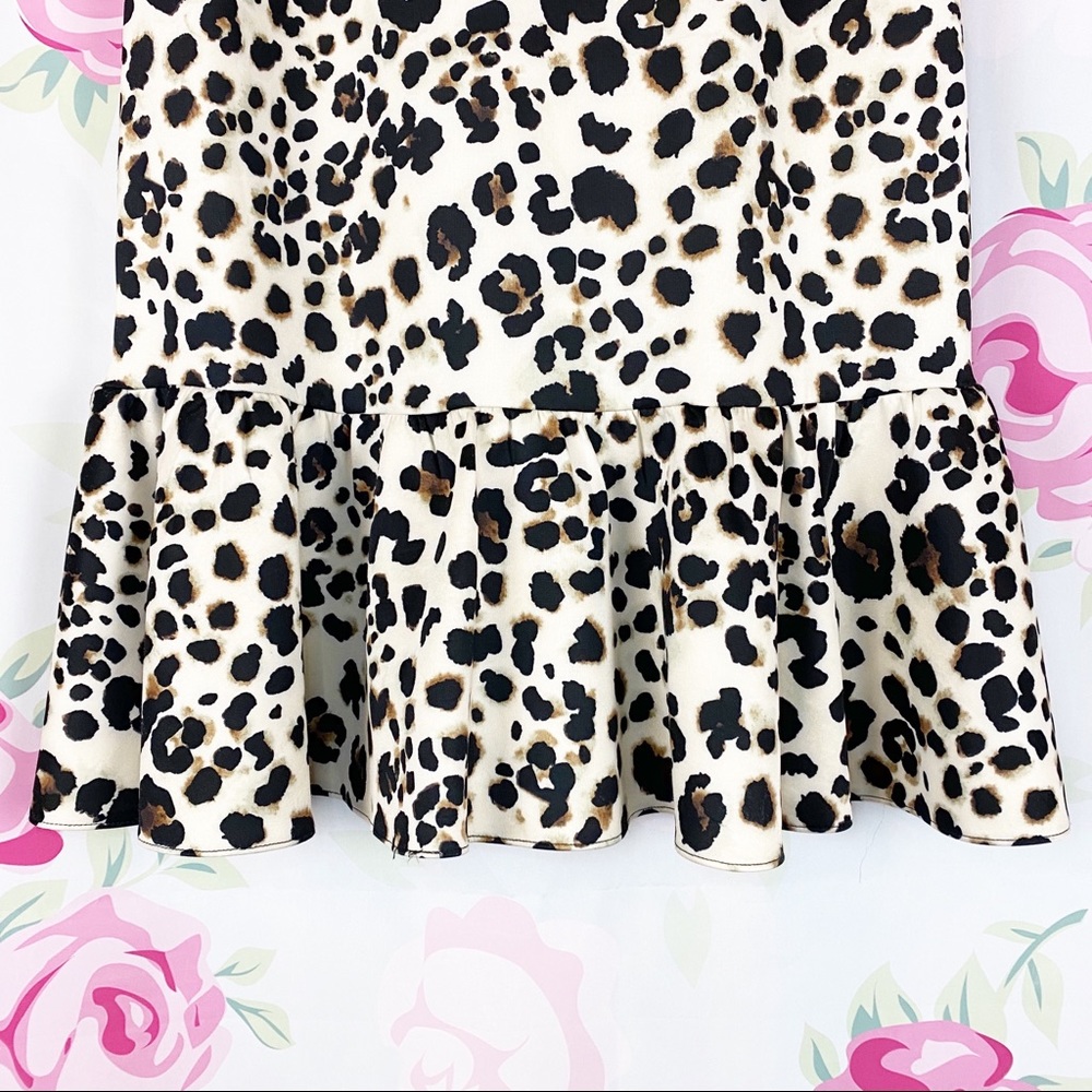NEW Betsey Johnson Leopard Print Ruffled Dress - Picture 7 of 13